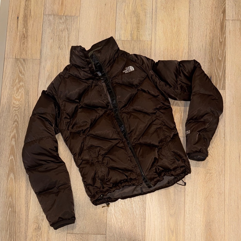 The North Face brown espresso down Puffer Jacket 550 fill